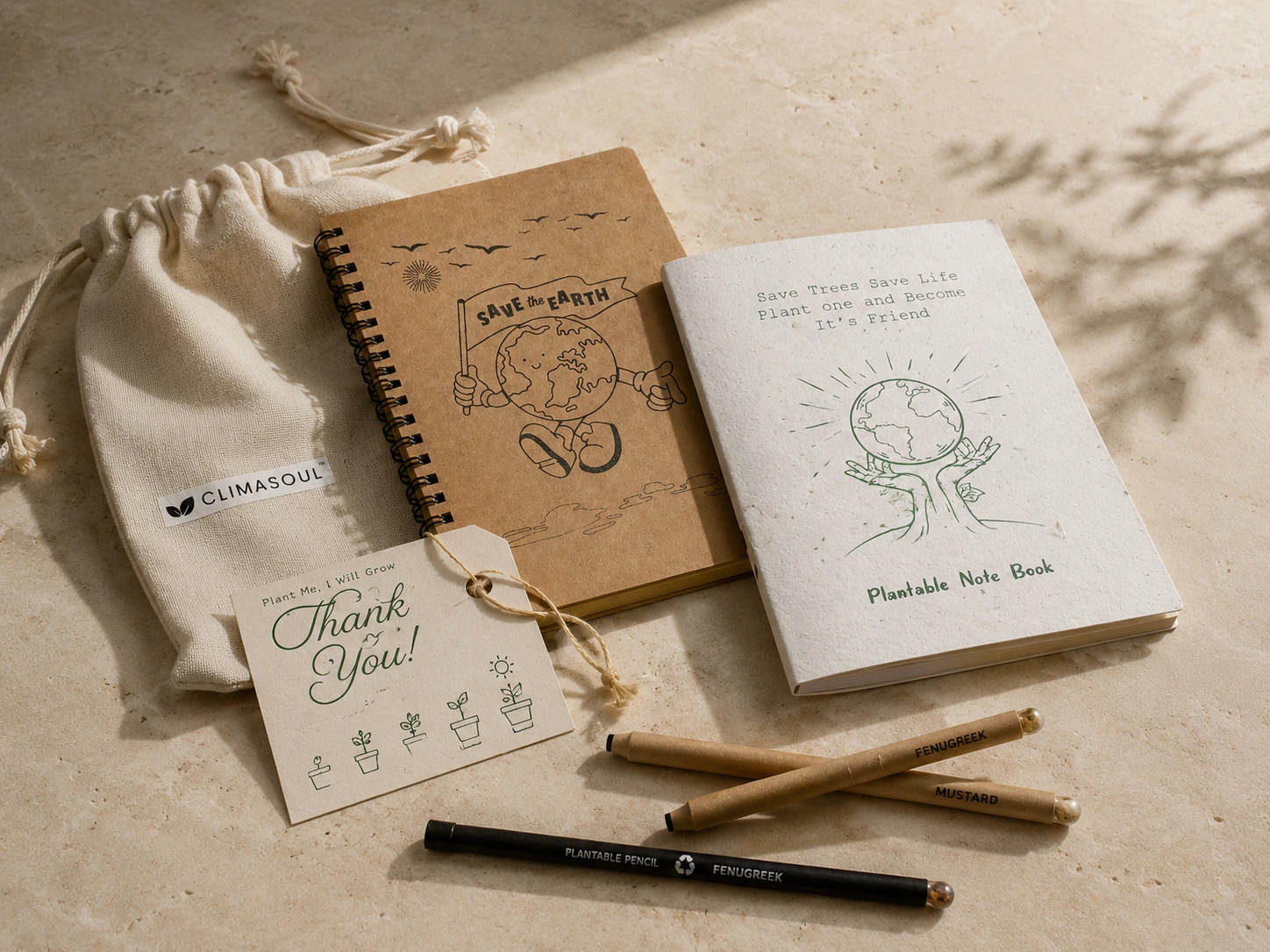 Climasoul Carta Collection — plantable seed paper stationery for boutique properties